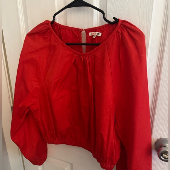 Sundry Bright Red Crop Top - Picture 5 of 8